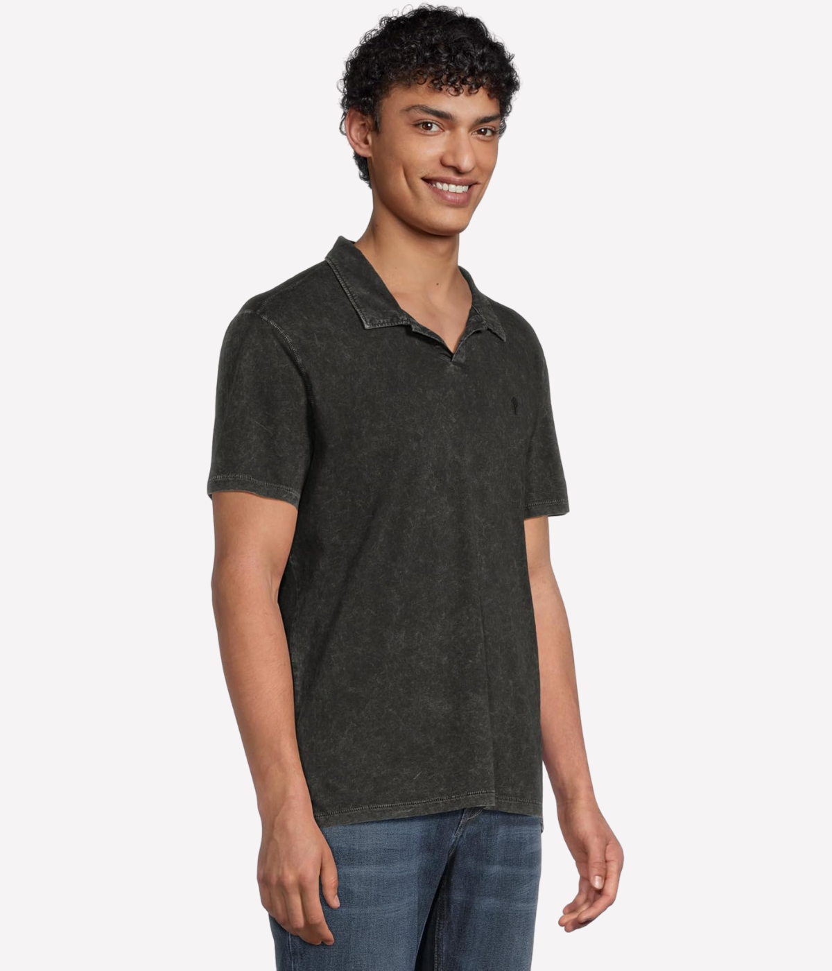 Carsten Short Sleeve Polo in Black