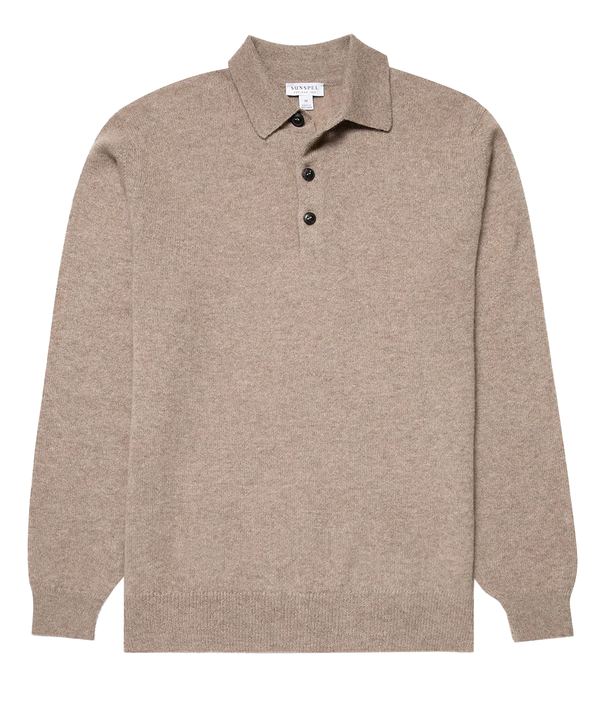 Cashmere Polo in Natural Brown