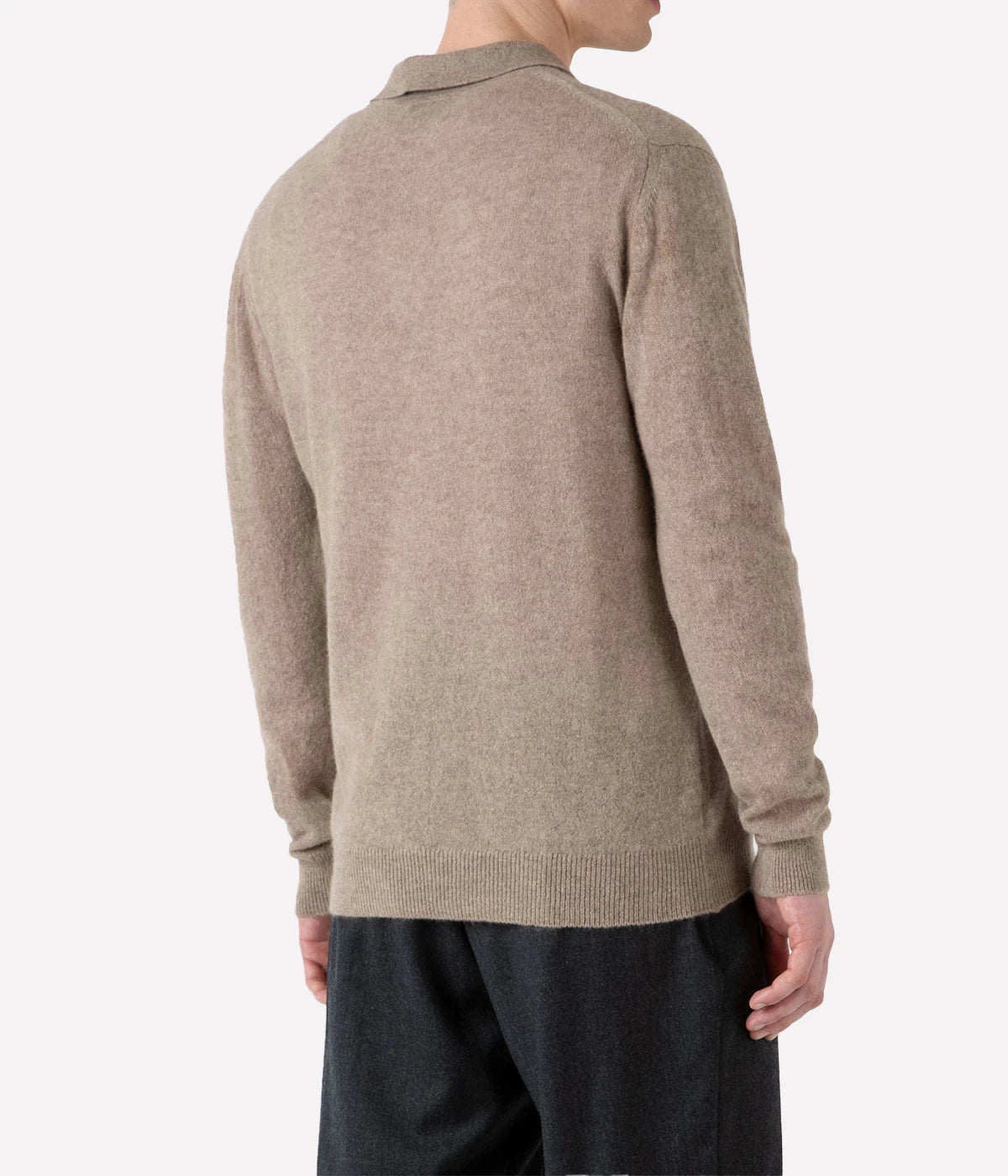 Cashmere Polo in Natural Brown