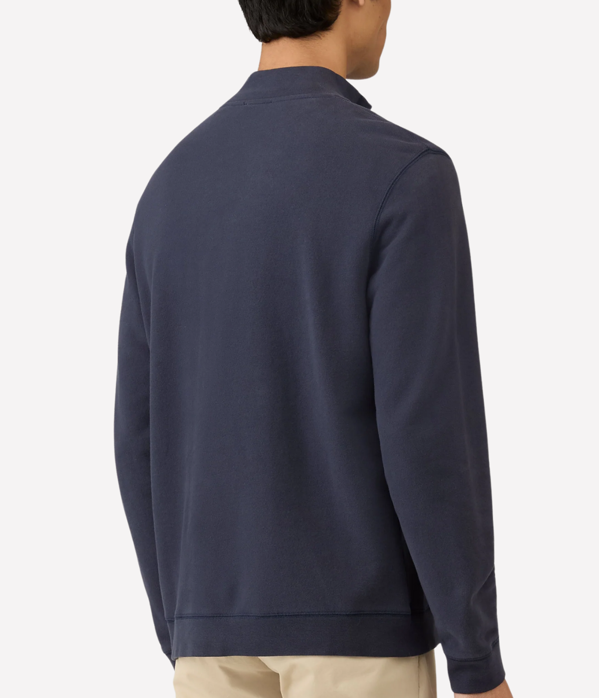 Loopback Half Zip Sweatshirt in Navy