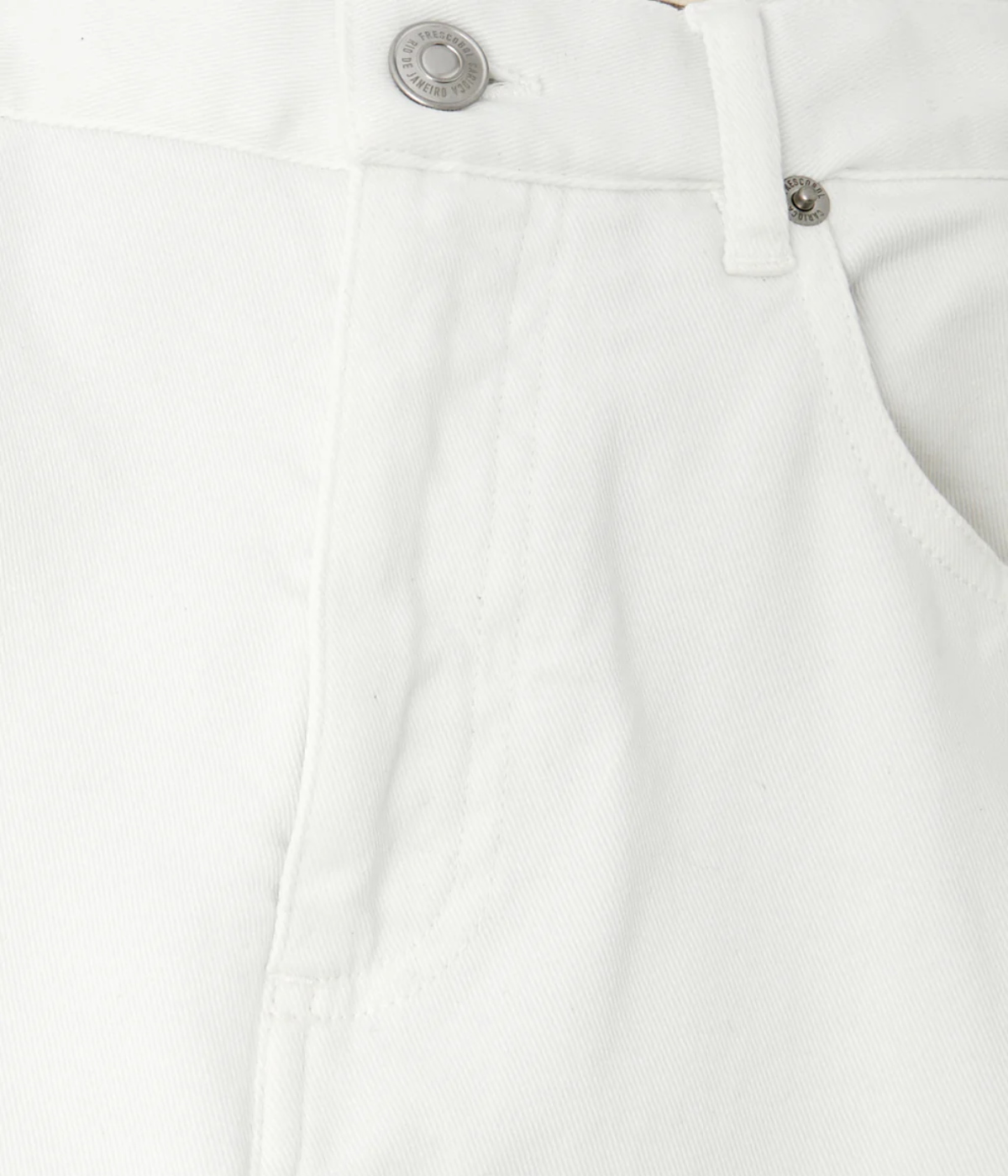 Frescobol Carioca Columbo slim-fit straight-leg pants in cotton twill with 5-pocket style and branded metal detailing, versatile for casual or smart wear