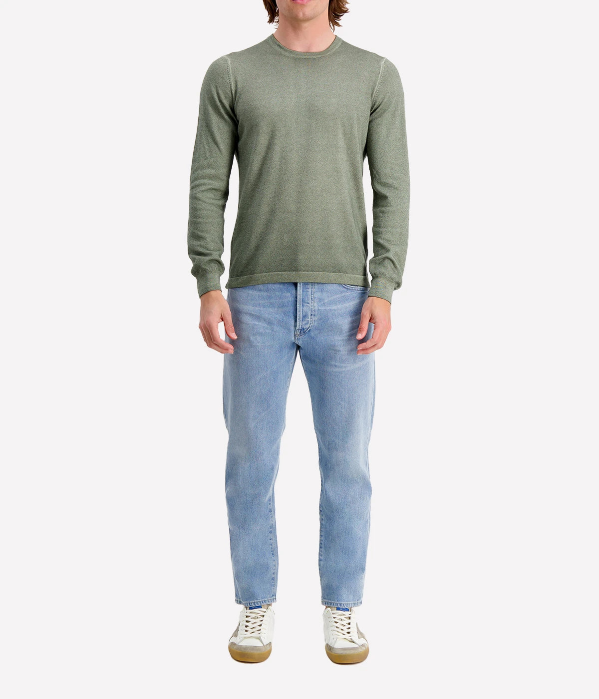 Crew Longsleeve in Olive