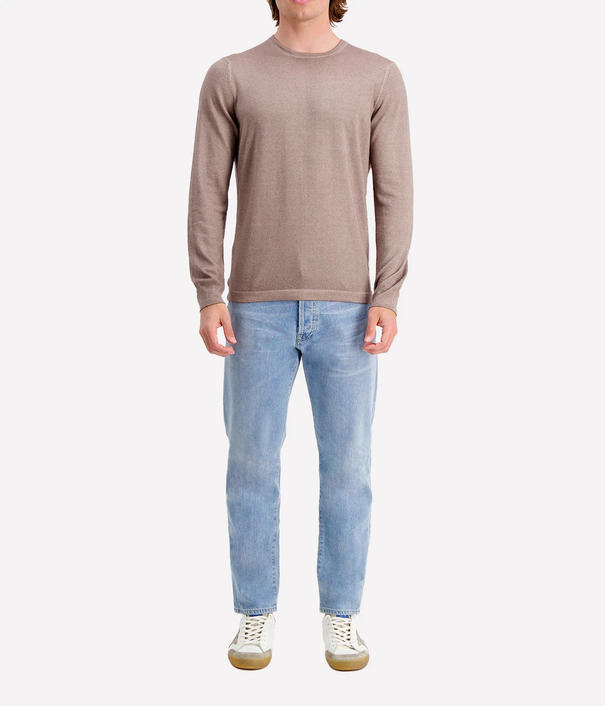 Crew Longsleeve in Tan