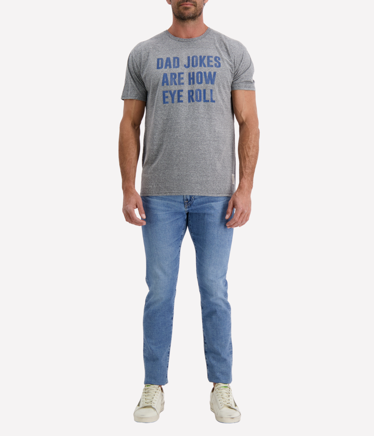 Dad Jokes Are How Eye Roll Tee in Grey