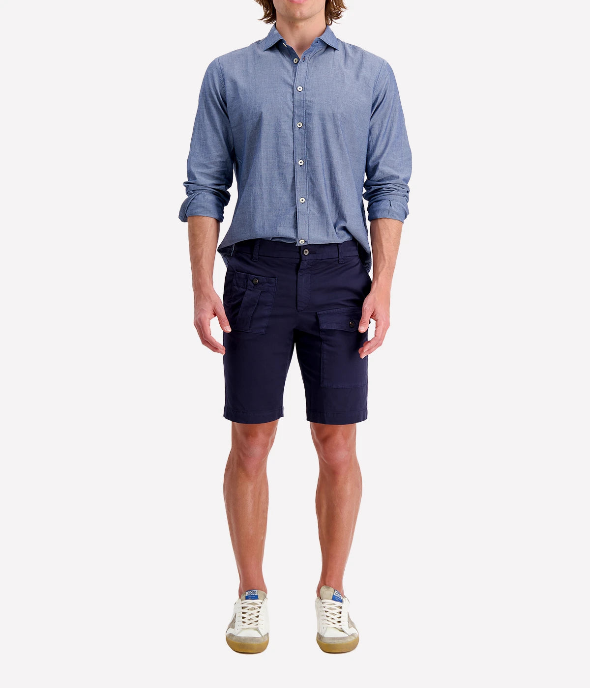 Front Pockets Bermuda in Blue