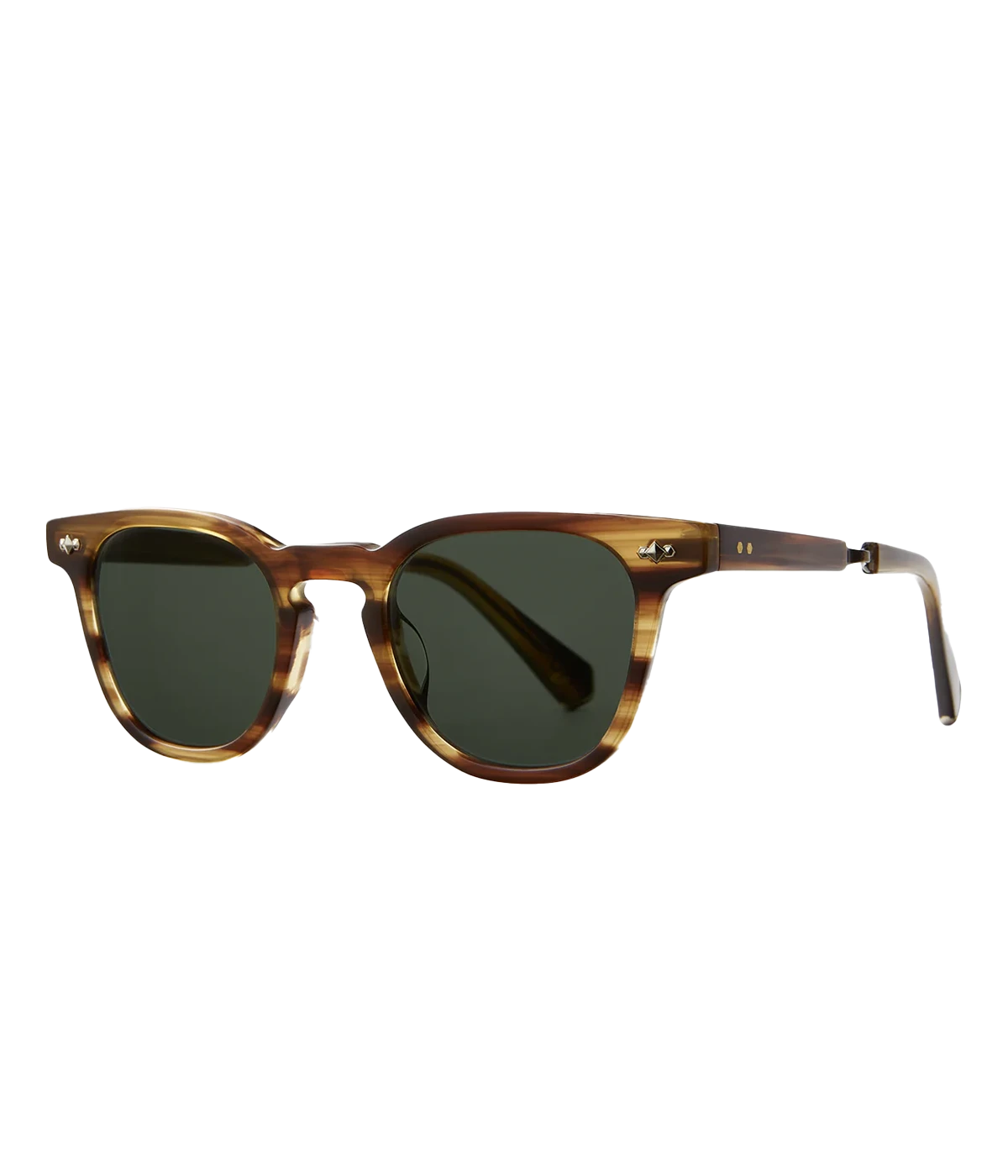 Dean Sun 46 Sunglasses in Koa & White Gold