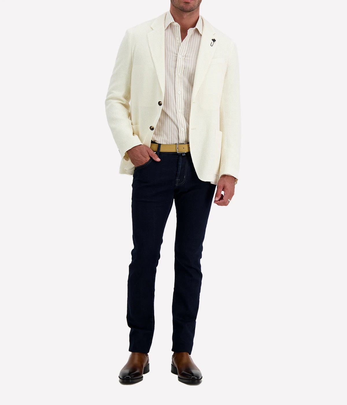 *FINAL SALE* Deconstructed Blazer in Cream