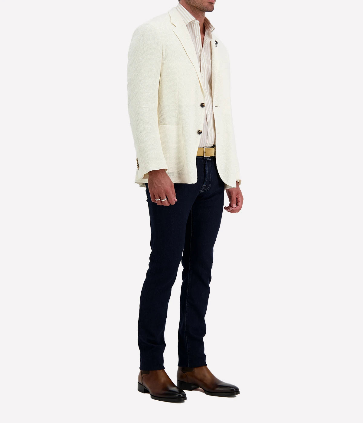 *FINAL SALE* Deconstructed Blazer in Cream