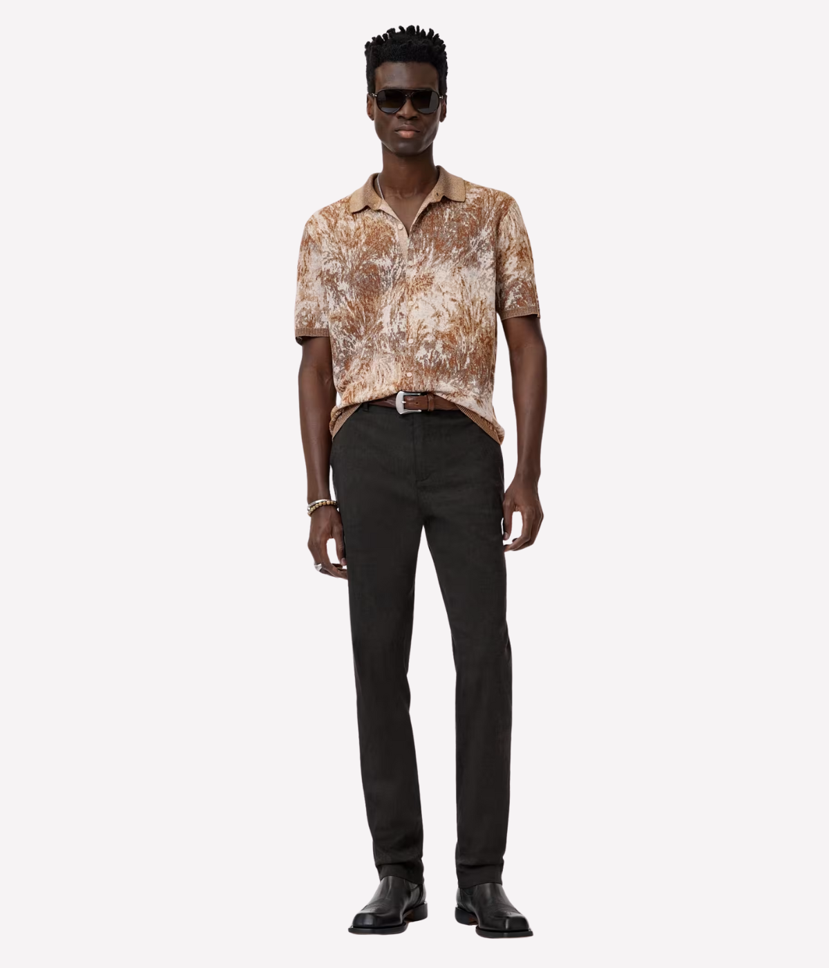 Demonte Regular Fit Short Sleeve in Fossil Grey