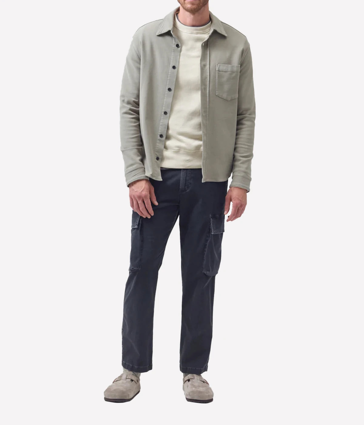 Faded black cargo pant by Citizens of Humanity. Crafted from utilitarian twill for a relaxed look.