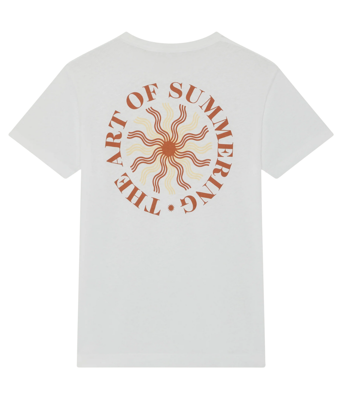 Dinis Linen Blend Summering Printed Tee in Copper