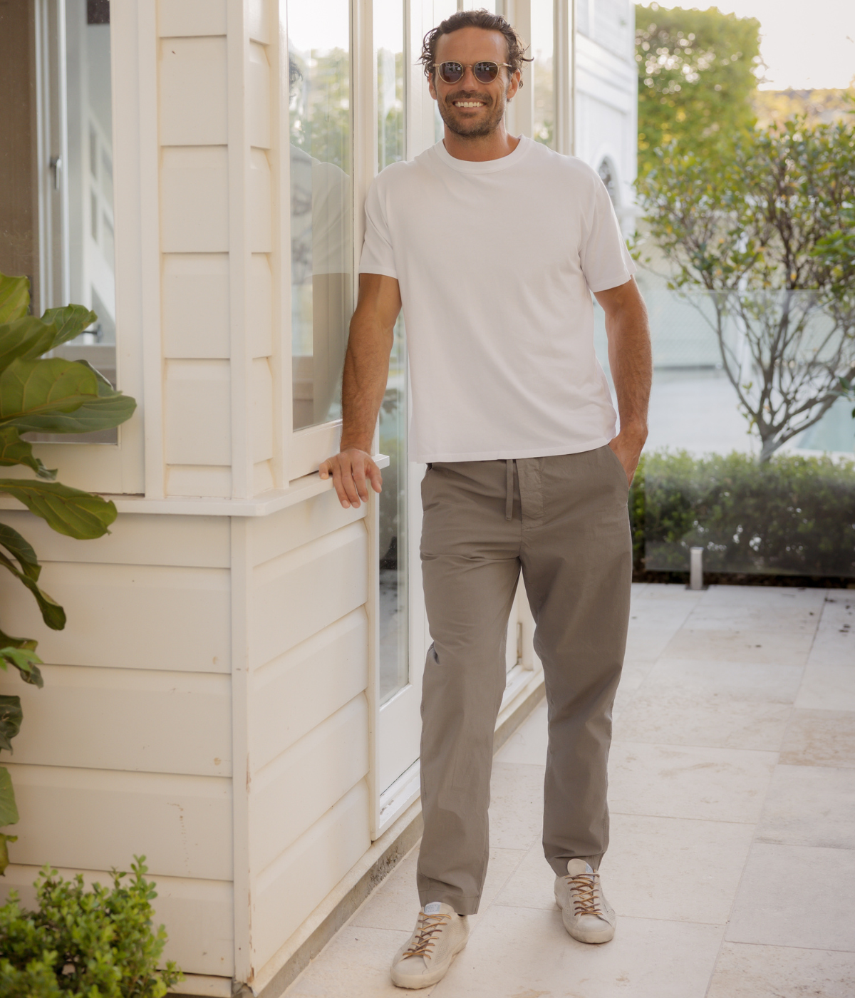 Drawstring Trousers in Clay