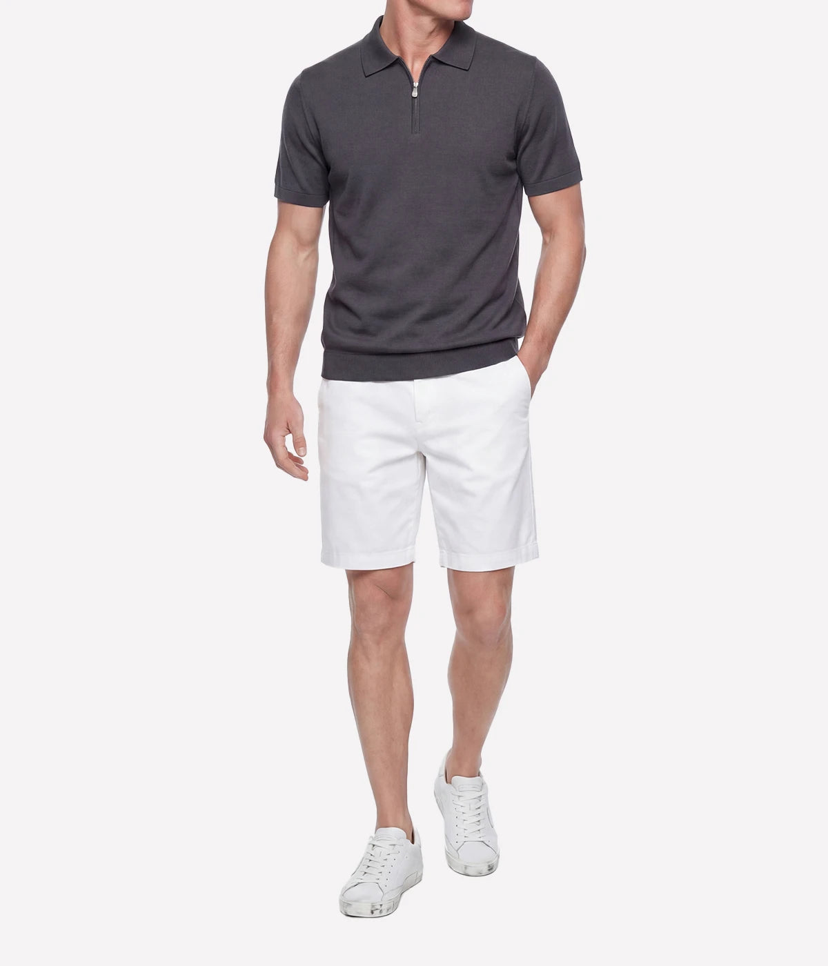 Half Zip Sweater In Nero