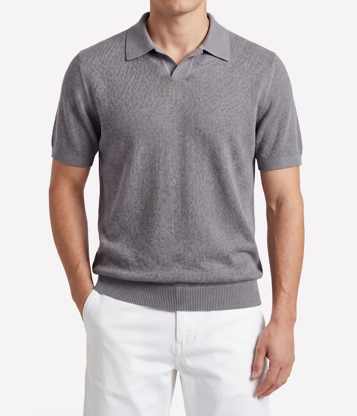 Short Sleeve Sweater In Denim