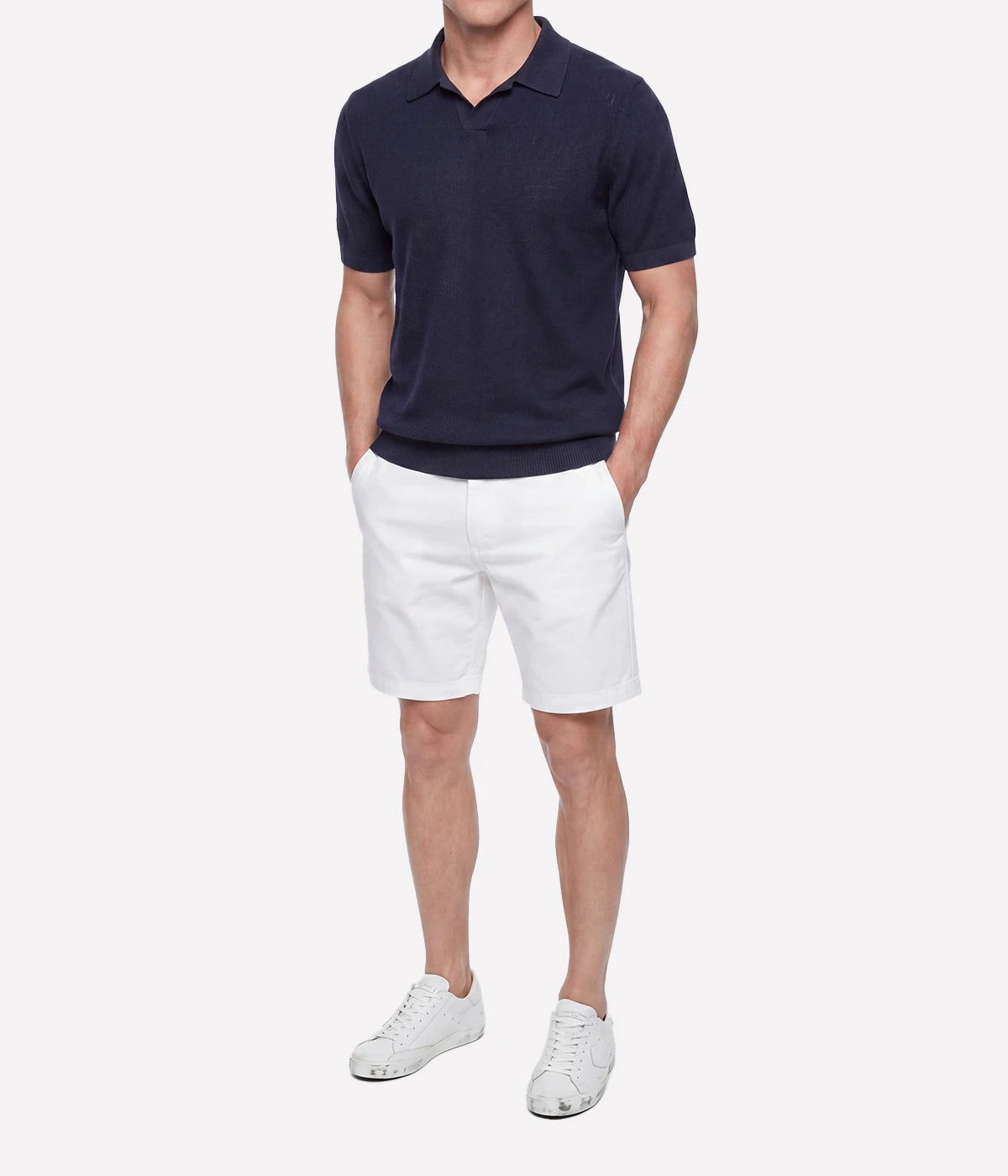 Short Sleeve Sweater In Blue
