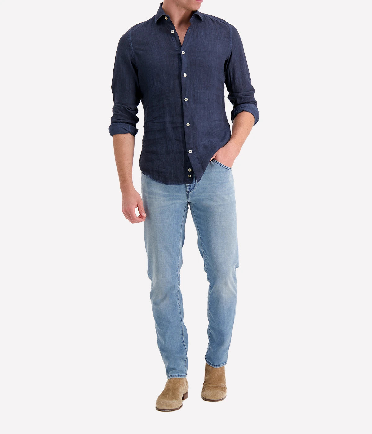 Long Sleeve Dandy Shirt in Blue