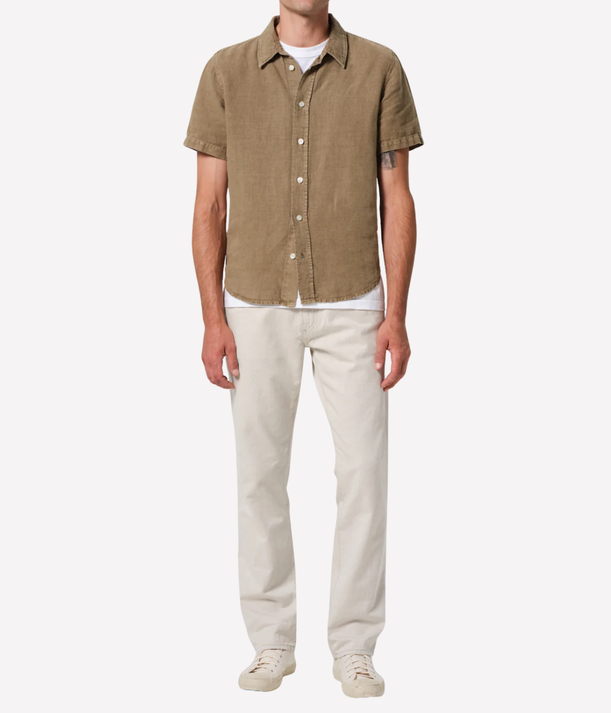 Elijah Stretch Linen in Natural