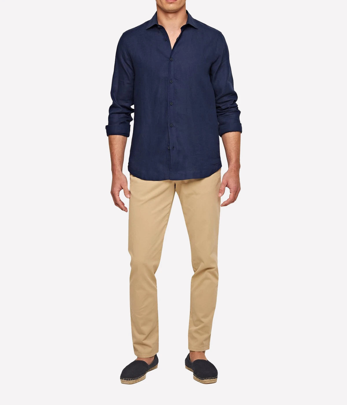 Fallon Stretch Cotton Pant in Sand Dune