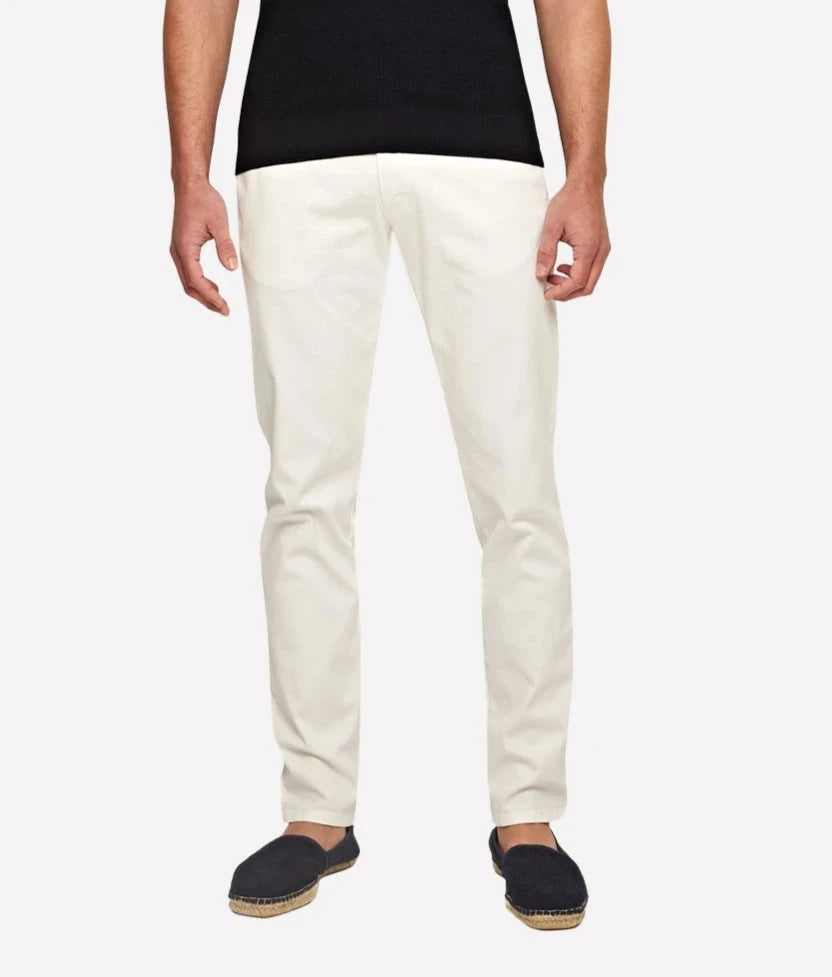 Fallon tailored-fit Sea Mist trousers made from stretch cotton with adjustable side fasteners, reinforced pockets, and a garment-dyed finish for a relaxed yet polished look.