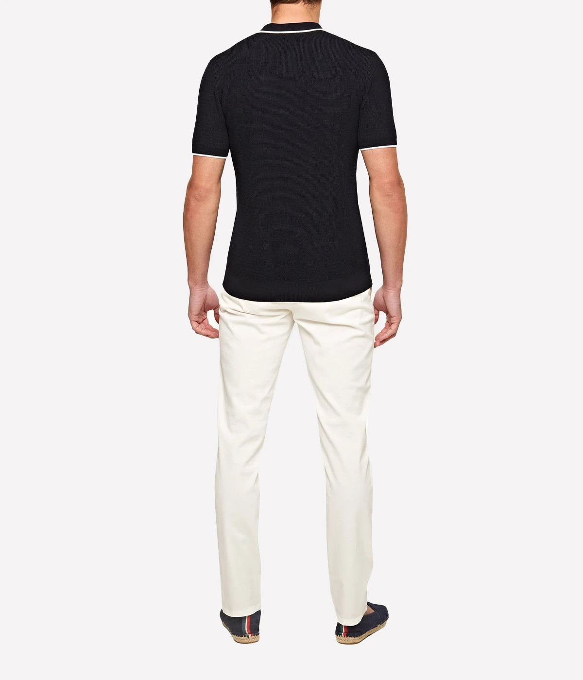 Fallon tailored-fit Sea Mist trousers made from stretch cotton with adjustable side fasteners, reinforced pockets, and a garment-dyed finish for a relaxed yet polished look.