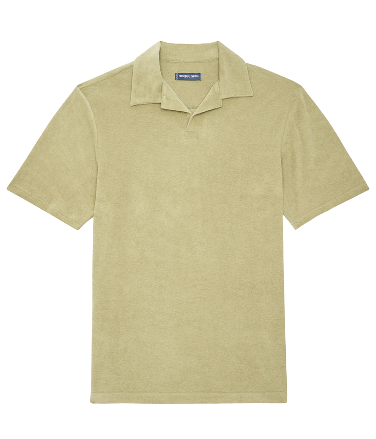 Faustino Terry Cotton Blend Short Sleeve Polo in Jungle Green