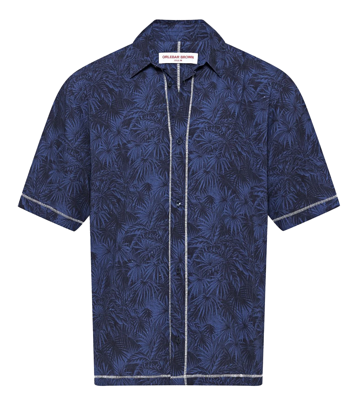 Fielder Palmed Polo in Midnight Navy