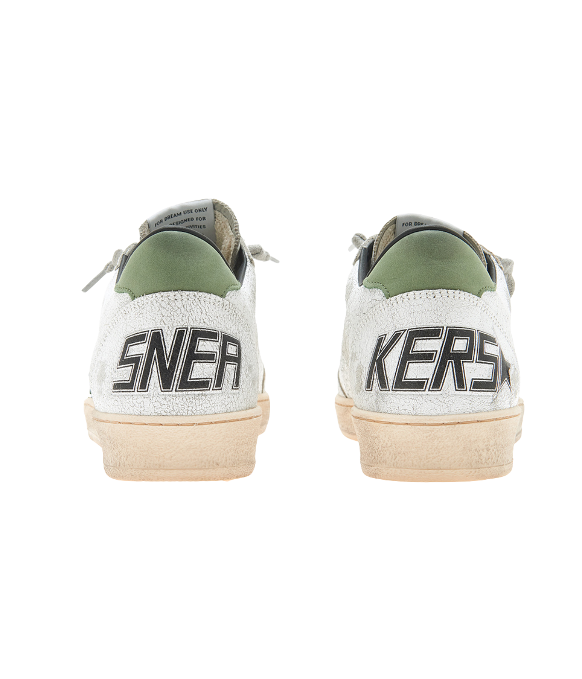 Ball Star Sneaker in White & Green