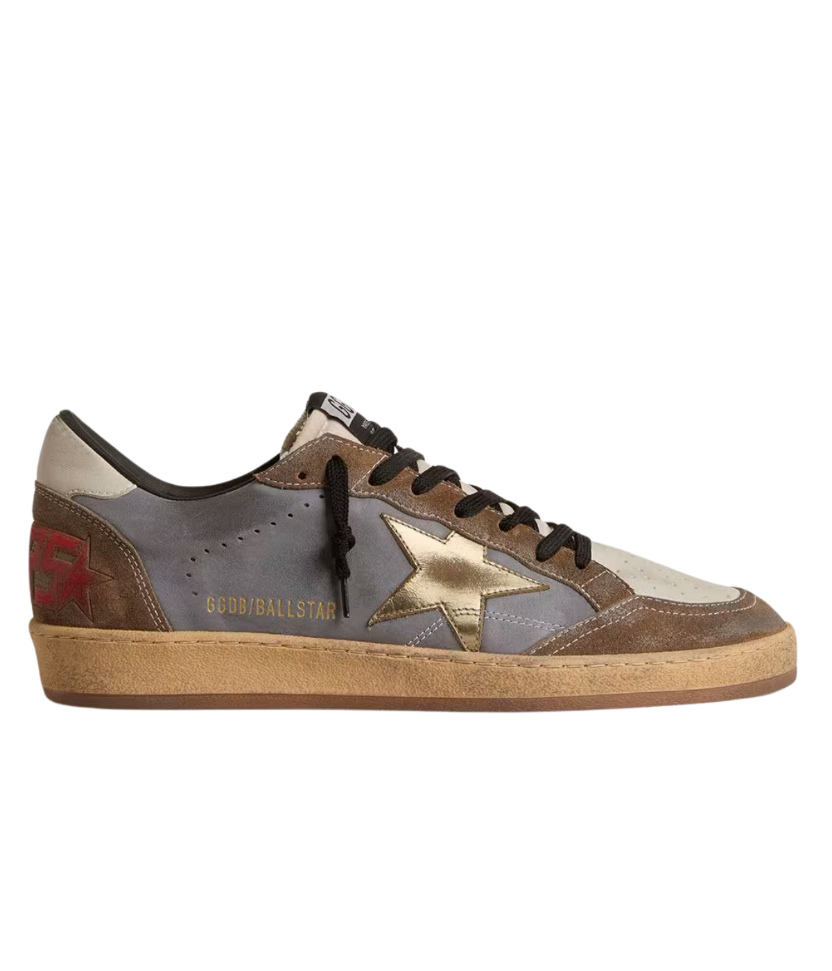 Ball Star Sneaker in Denim Blue, Green & Beige