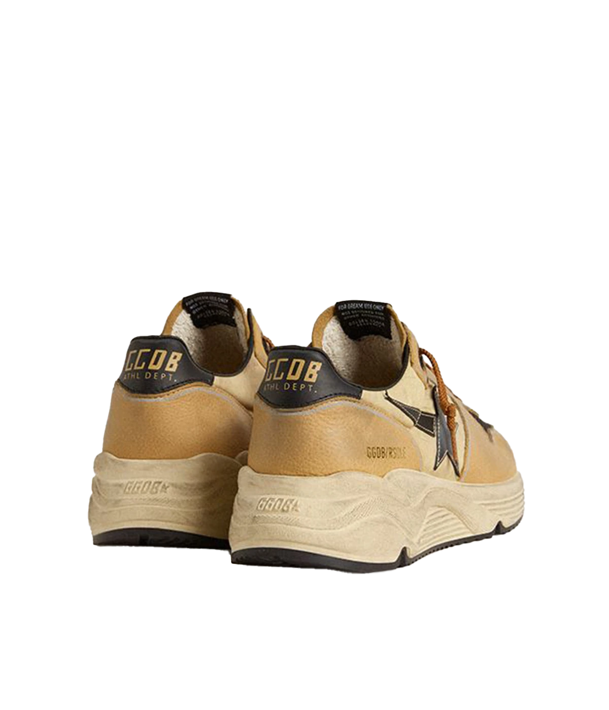 Running Sole Sneaker in Beige & Black