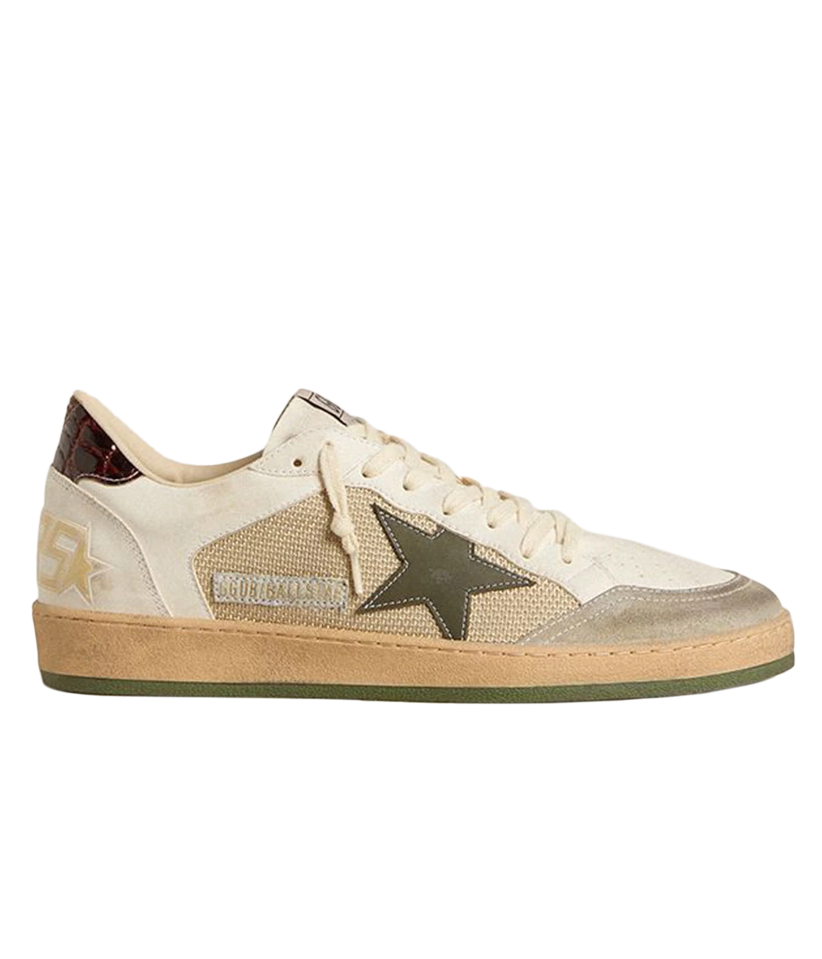 Ball Star Sneaker in Milk, White, Ice & Olive