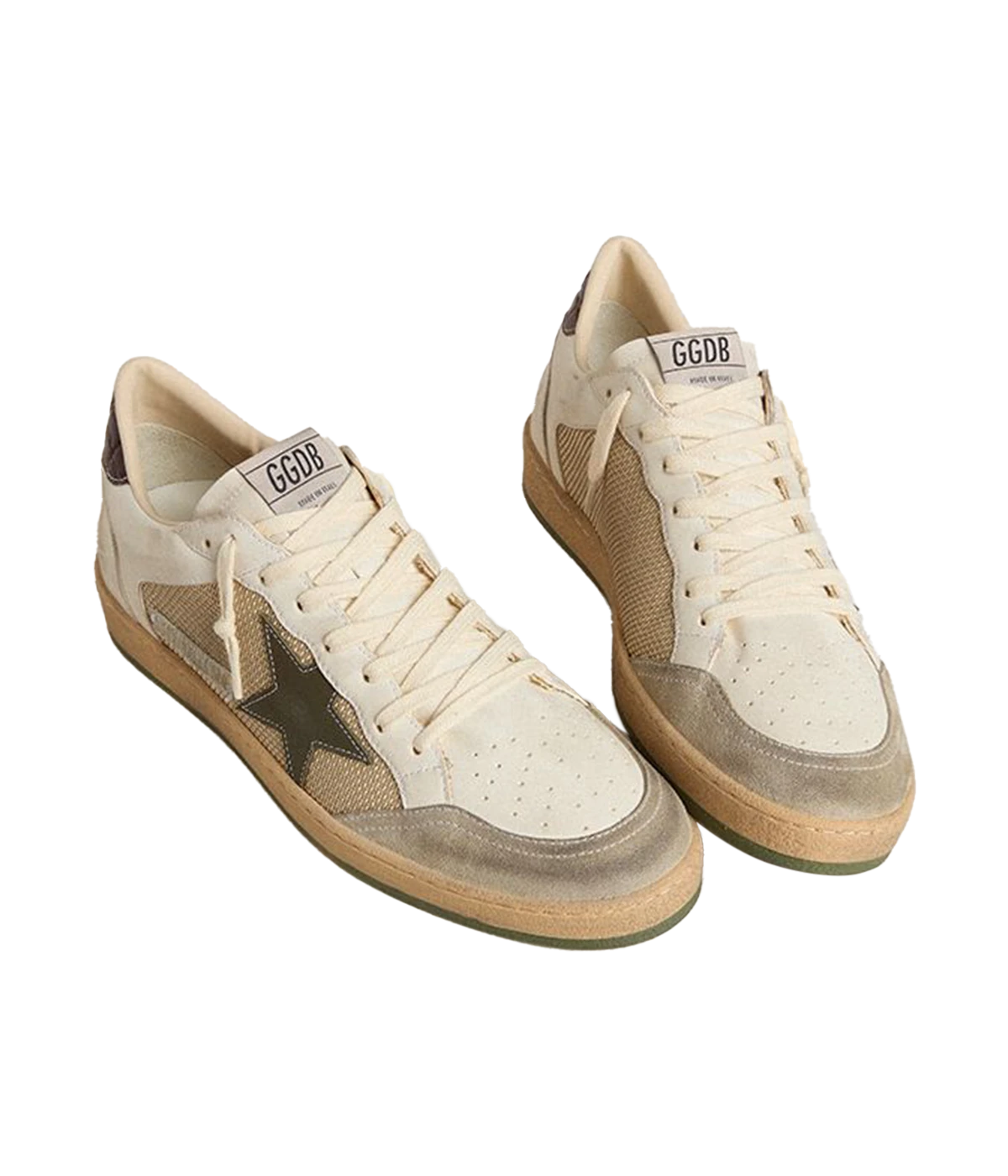 Ball Star Sneaker in Milk, White, Ice & Olive