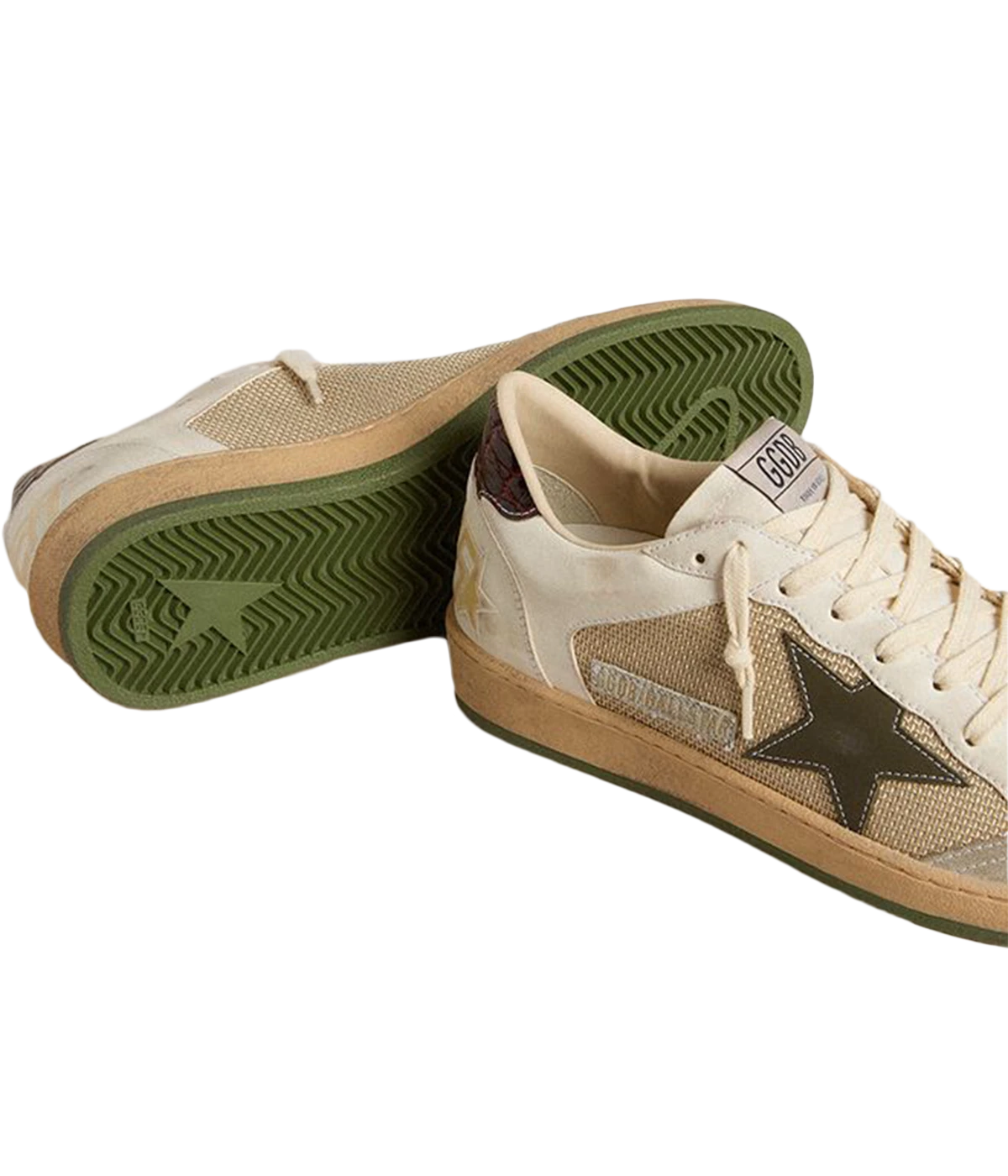 Ball Star Sneaker in Milk, White, Ice & Olive