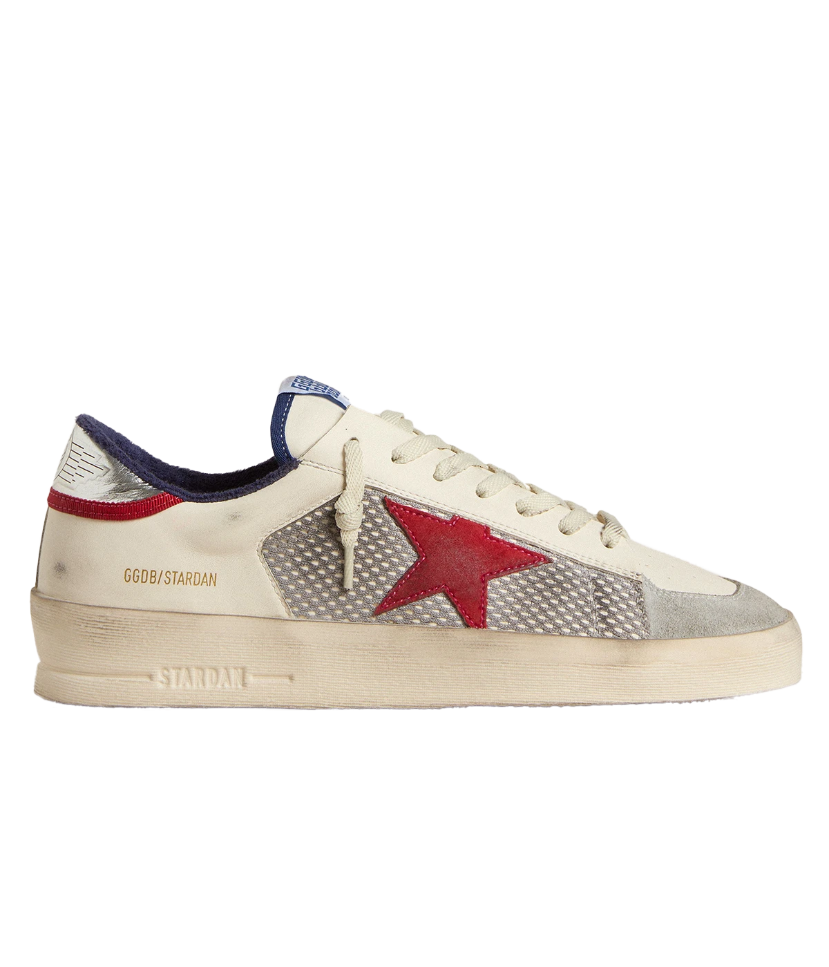 Stardan Sneaker in White, Grey, Red & Silver