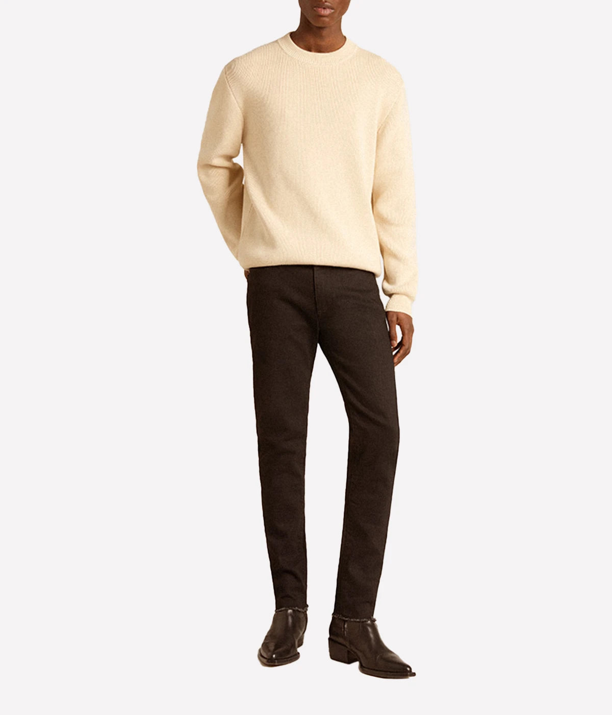 Golden Regular Crew Neck Knit in Travertine