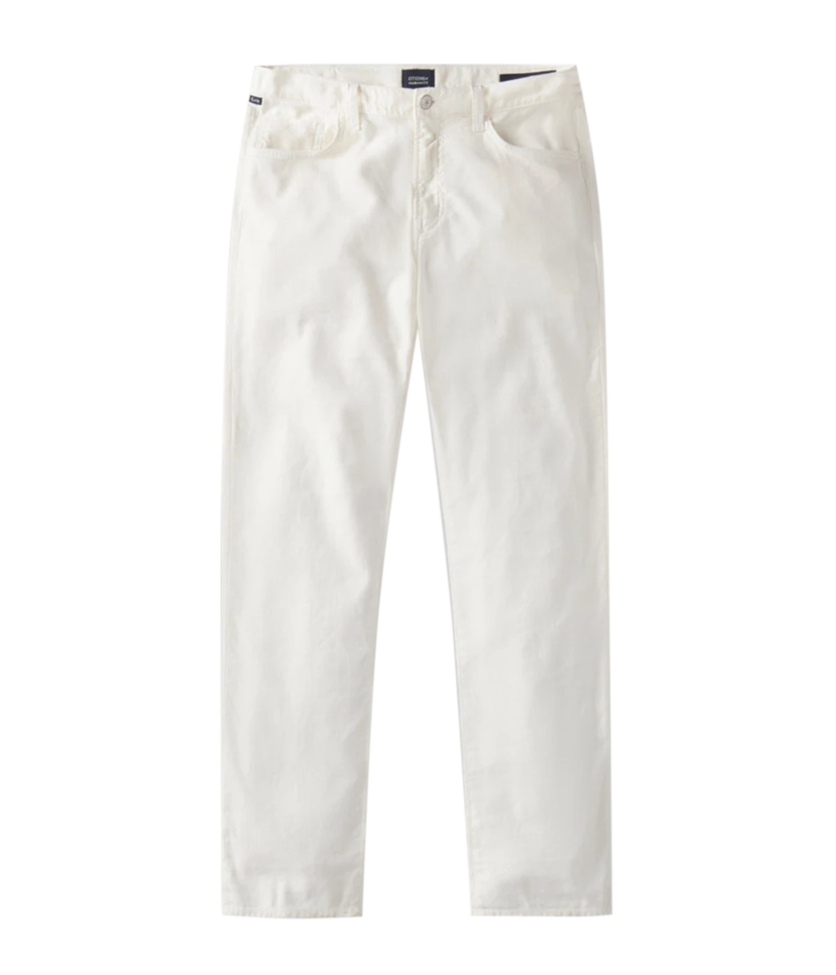 Citizens of Humanity Gage pants in a light colour, featuring a relaxed fit through the thigh with a subtle taper to the ankle. Made from midweight, breathable stretch linen for comfort and style. Perfect for smart casual and laid-back outings