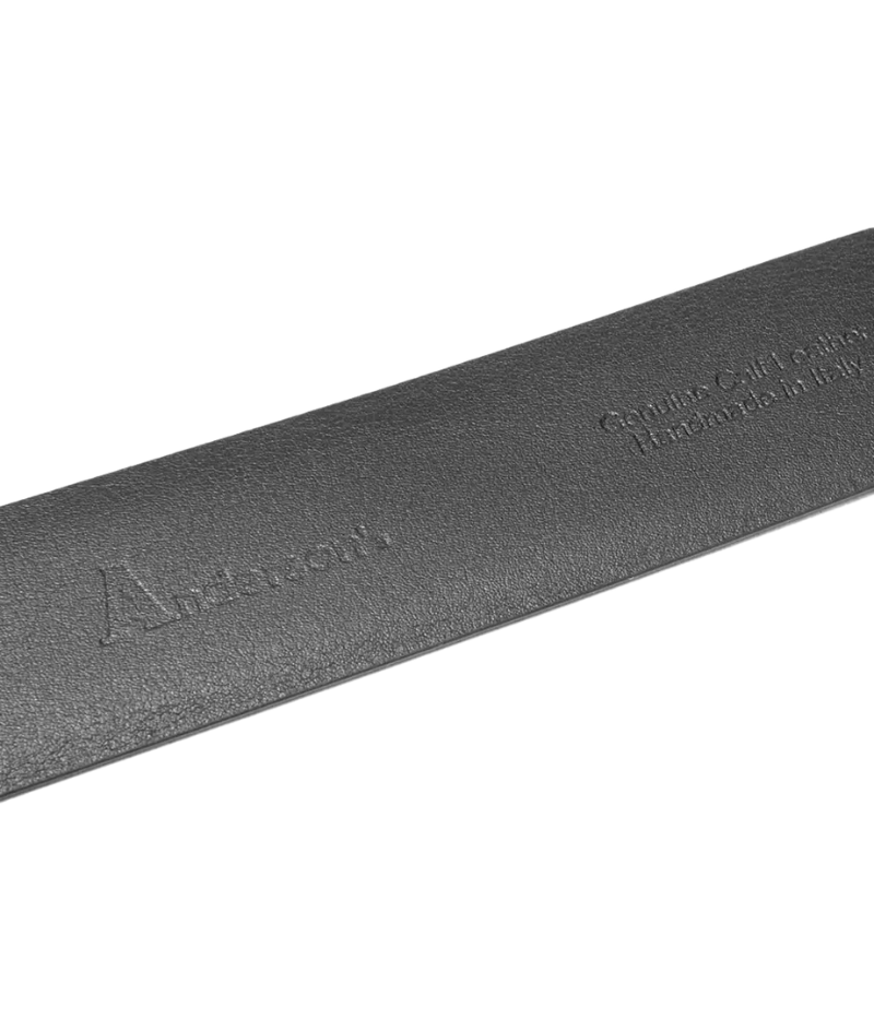 Smooth Leather Belt in Black