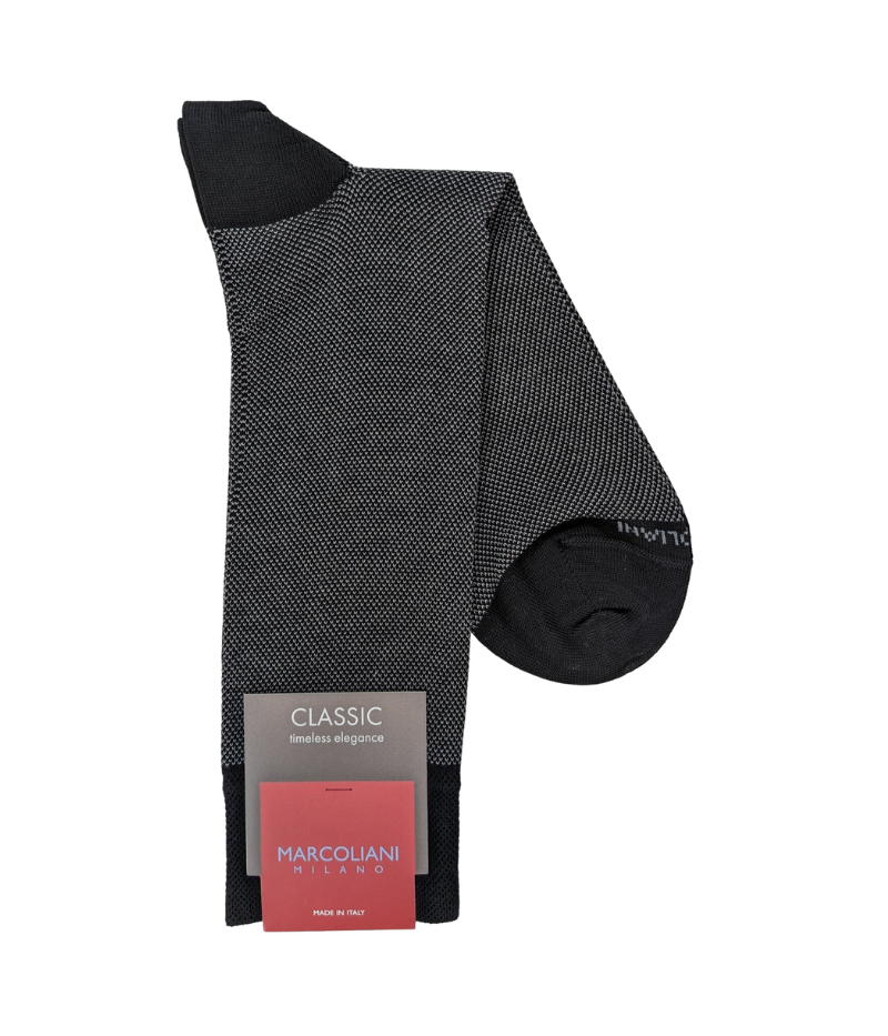 Pin Cotton Sock in Black