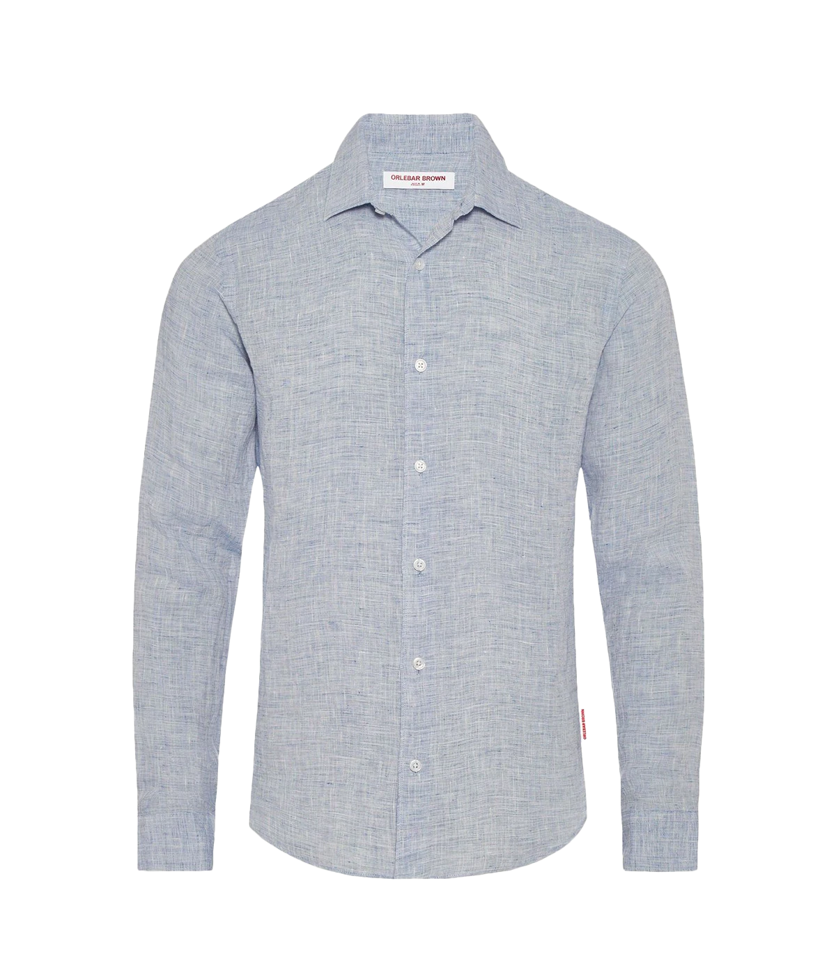 Giles Linen Shirt in Navy & White