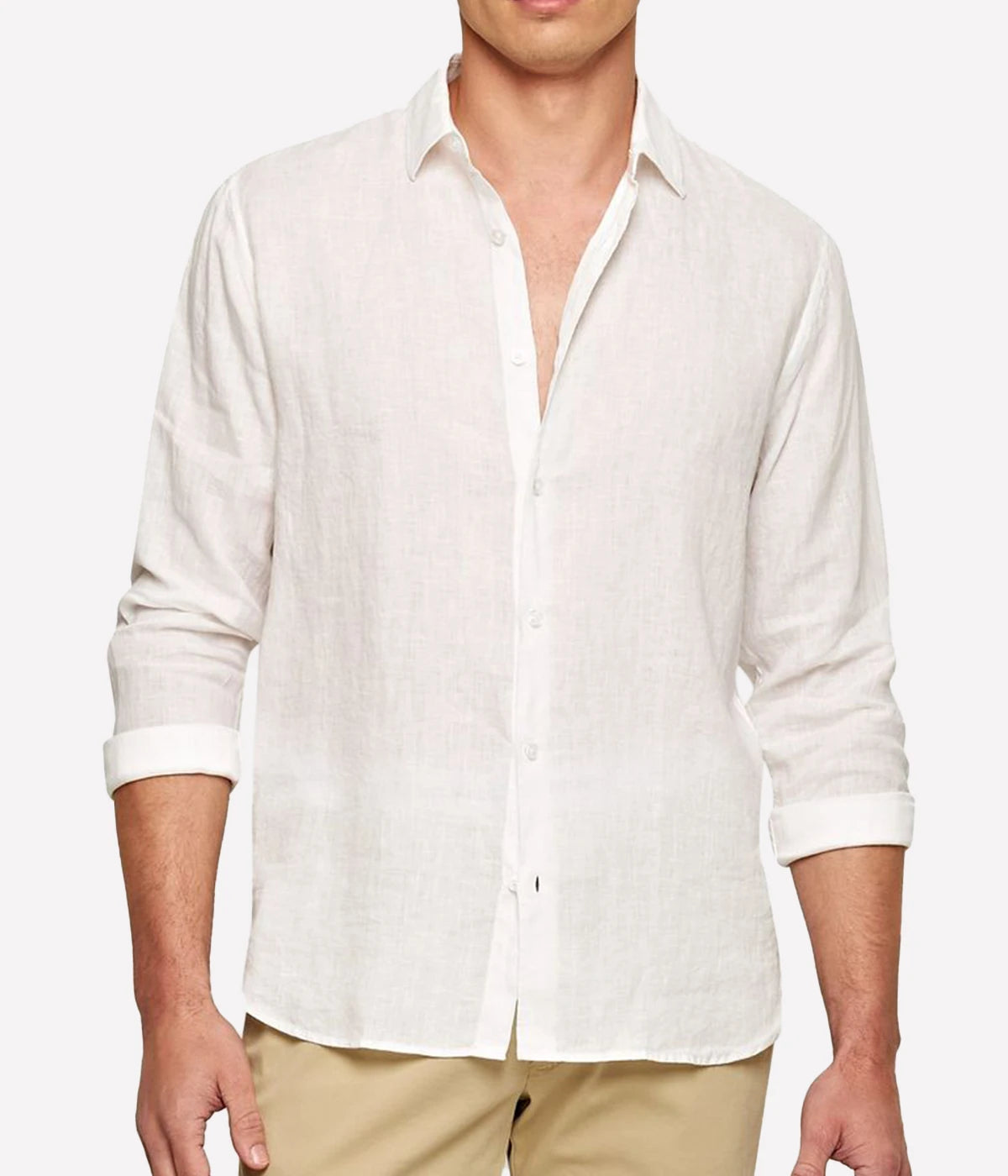 Giles Linen Shirt in White