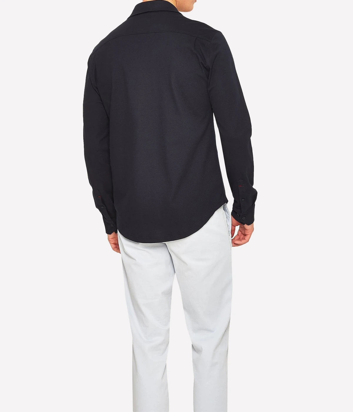 Giles Pique Shirt in Night Iris