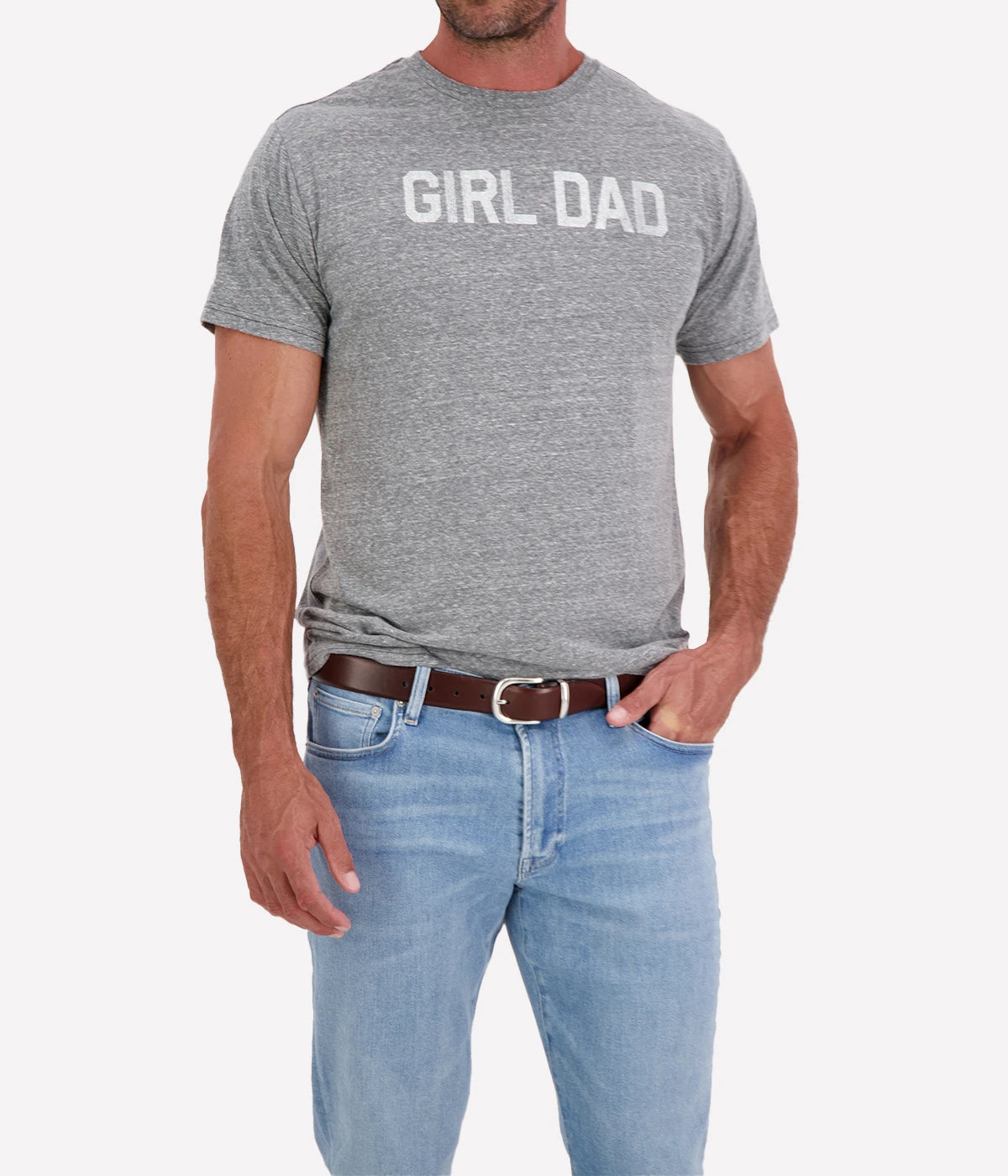 Girl Dad Tee in Grey
