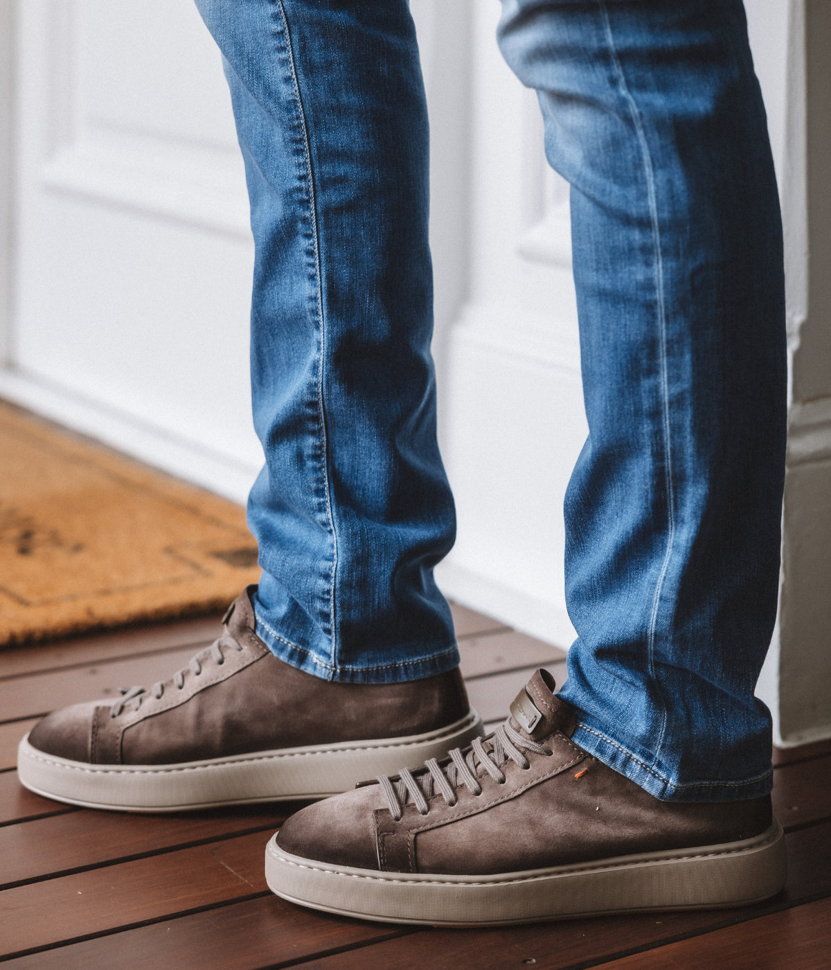 Godfrey Sneaker in Beige Suede
