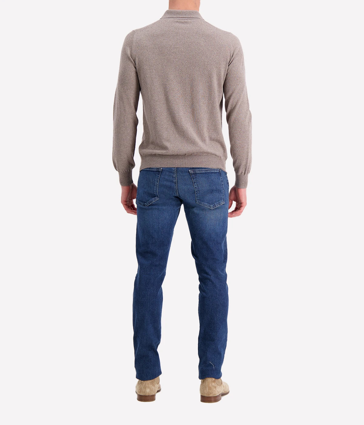 Gran Sasso Tennis long sleeve in 100% virgin wool, offering a durable and flexible fit, perfect for athletic activities, made in Italy.