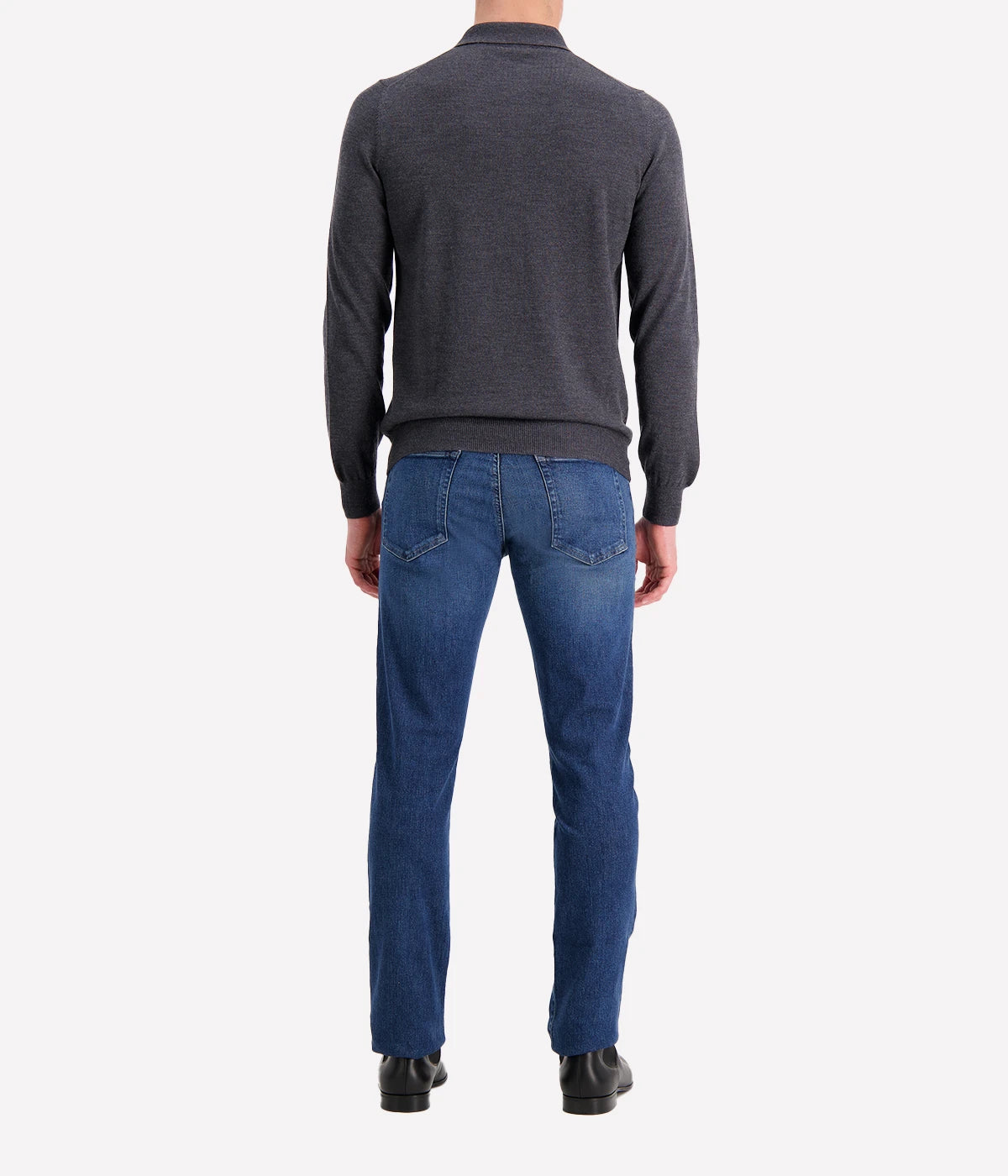 Gran Sasso Tennis long sleeve in 100% virgin wool, offering a durable and flexible fit for athletic activities, made in Italy