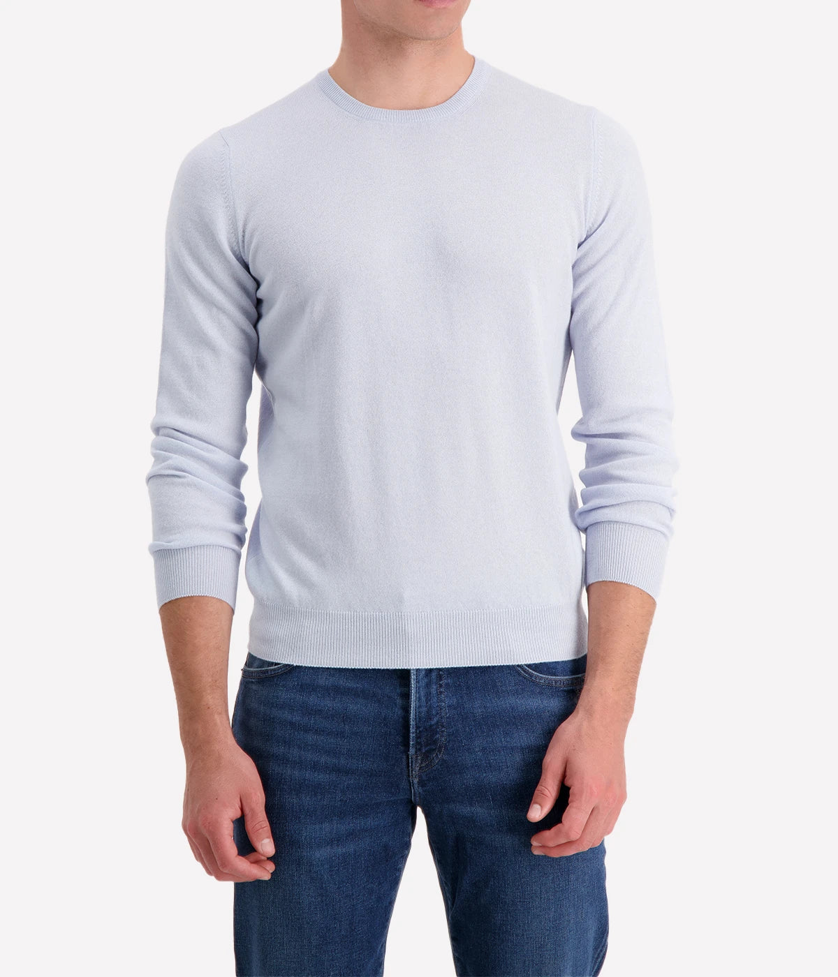 Gran Sasso long sleeve crewneck in 100% merino wool, offering durability and comfort, ideal for any occasion, made in Italy