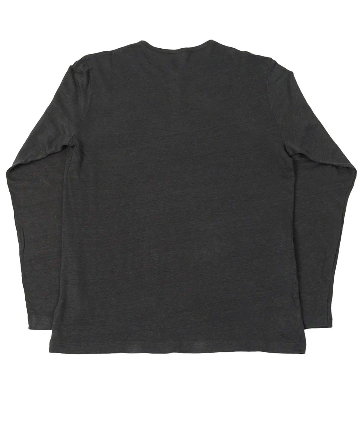 Linen Henley T-Shirt in Charcoal