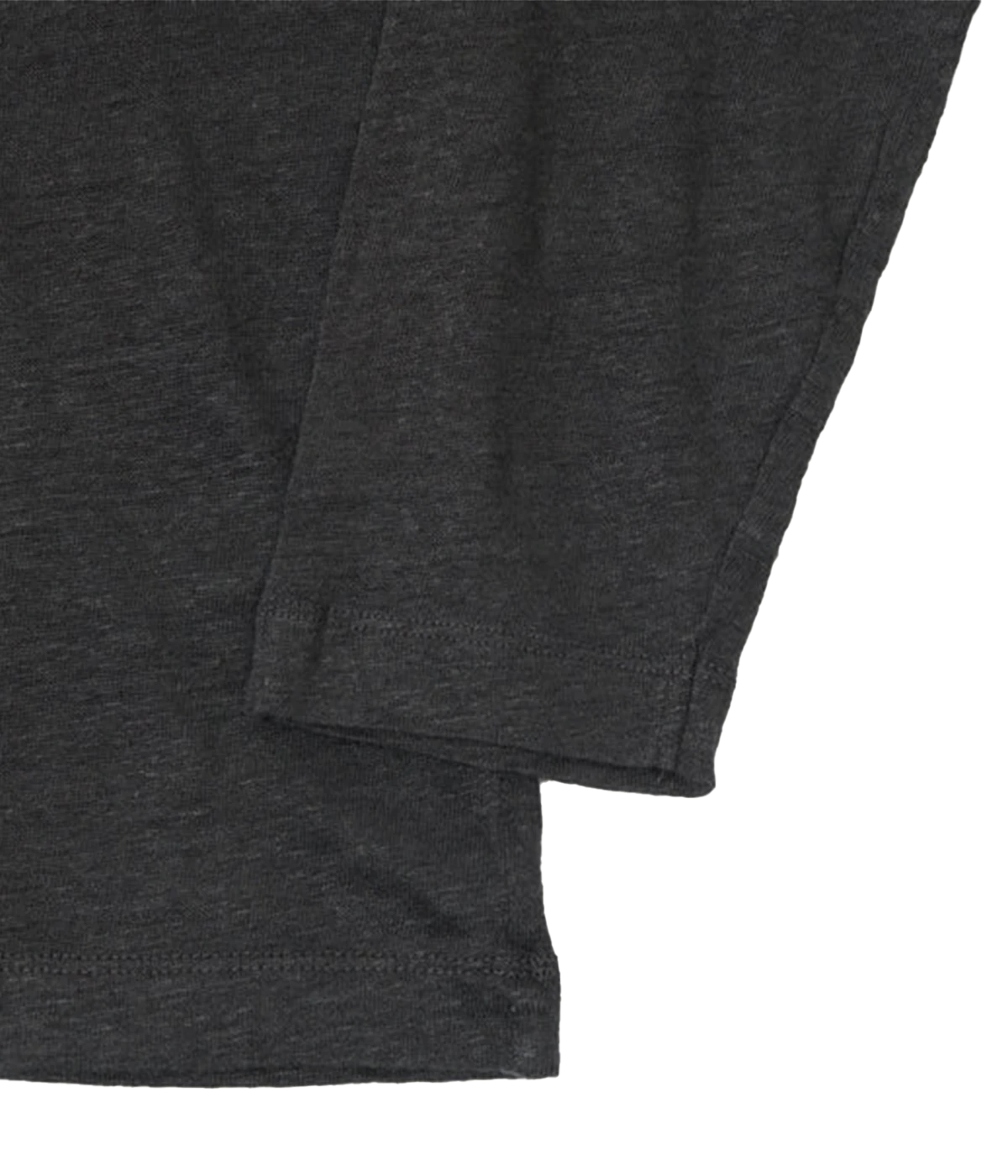 Linen Henley T-Shirt in Charcoal