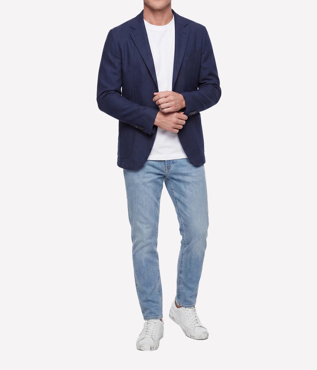 Men Loro Piana Blazer in Navy Blue
