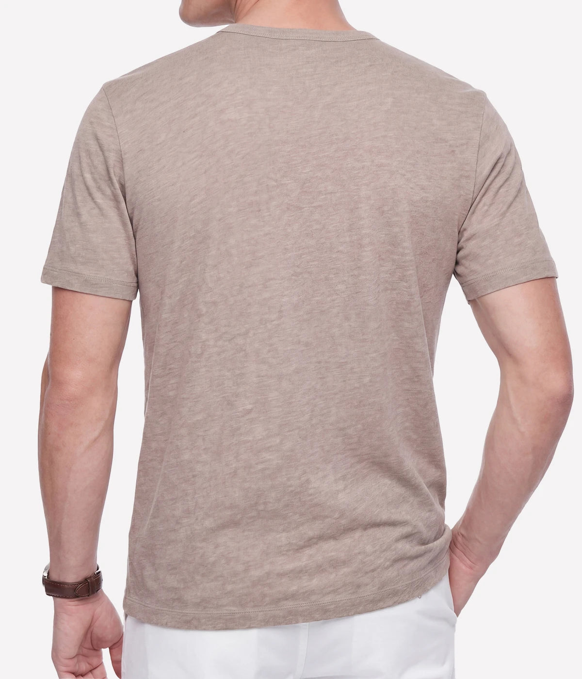 Knitted T Shirt in SAND