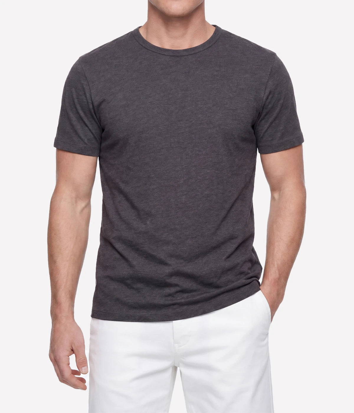 Knitted T Shirt in Thunder